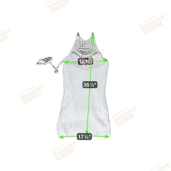 Urban Outfitters White Crochet Halter Dress Size Medium - Picture 6 of 10